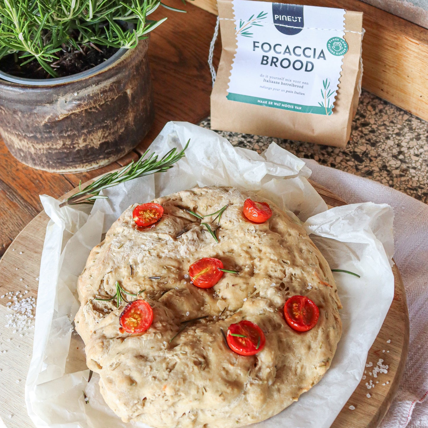 Coffret apéro italien | Focaccia maison, base pour limoncello & vinaigrette | Coffret cadeau Pineut