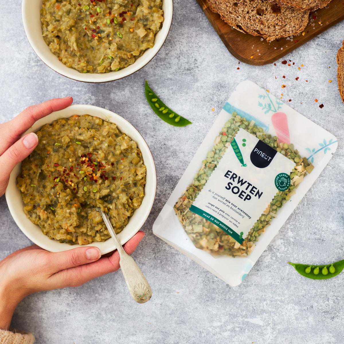 Préparation pour soupe de pois cassés | Kit en sachet Pineut | Recette maison riche & nourrissante