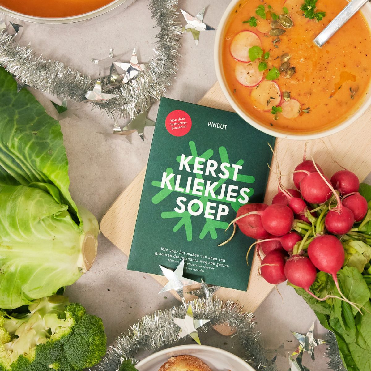 No waste starter per post | Kerstkliekjessoep - brievenbus cadeau | Doos met 24 stuks