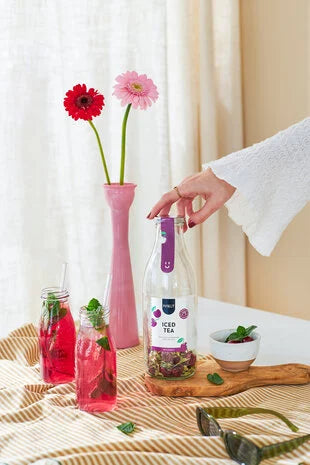 Préparation pour thé glacé | Cerise & verveine | Boisson estivale maison rafraîchissante | Pineut