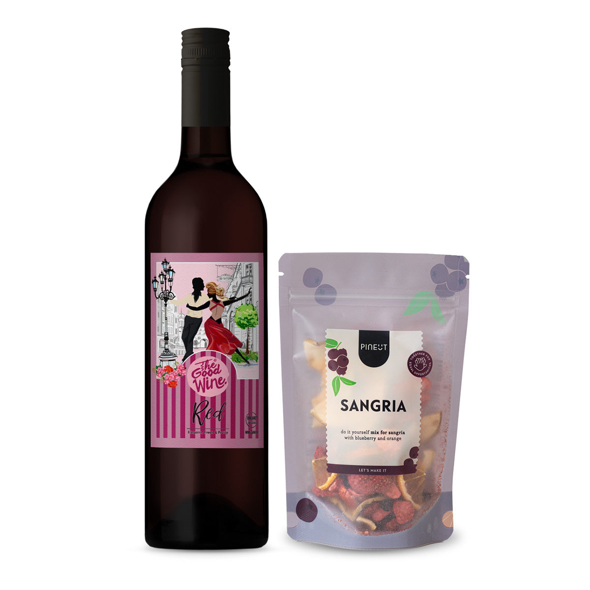 Sachet de sangria + The Good Wine| Coffret cadeau | Coffret cadeau