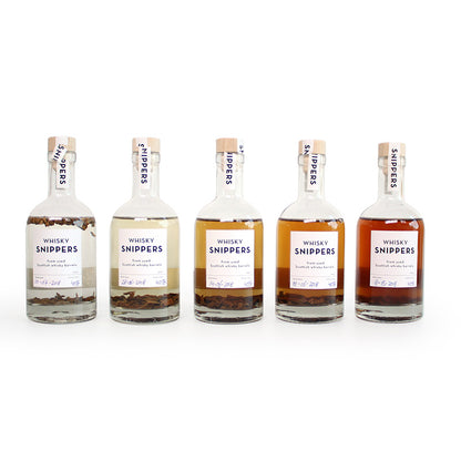 Coffret cadeau Whisky Snippers | Bouteille 350 ml avec copeaux de fût écossais | Infusion maison | Cadeau premium passionnés de whisky
