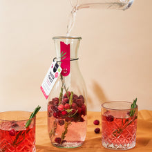 Watertwist Cranberry, Cerise & Romarin BIO | Carafe Weck eau fruitée botanique | Sans sucre, 100 % naturel