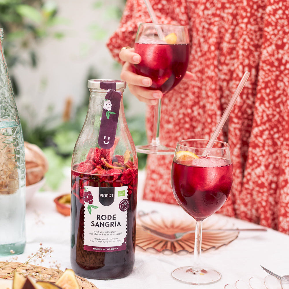 Sangria maken BIO | Cocktailfles | Zomerse DIY-sangria | Doos met 6 stuks