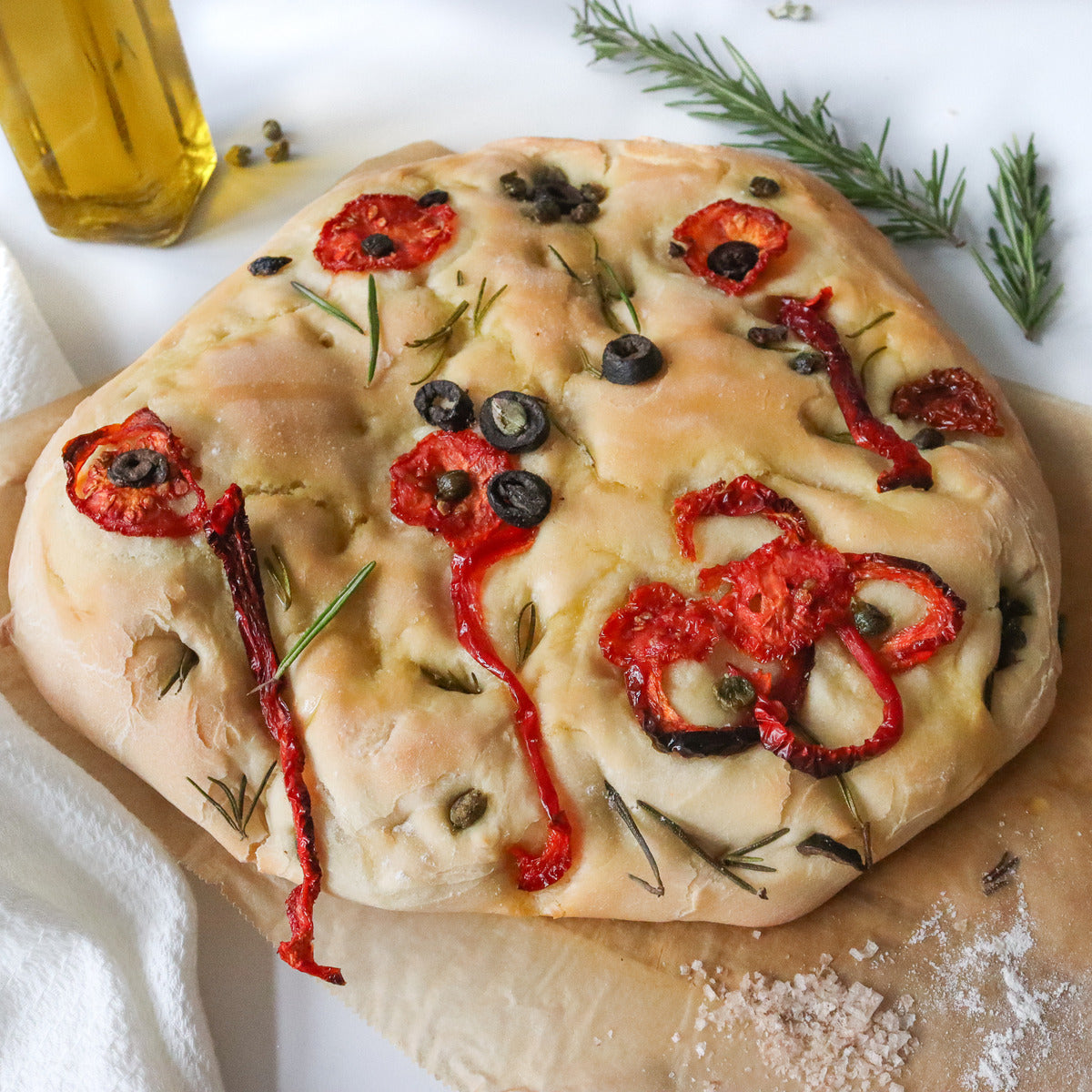 Borrelbrood focaccia feestje | brievenbus cadeau | Doos met 8 stuks