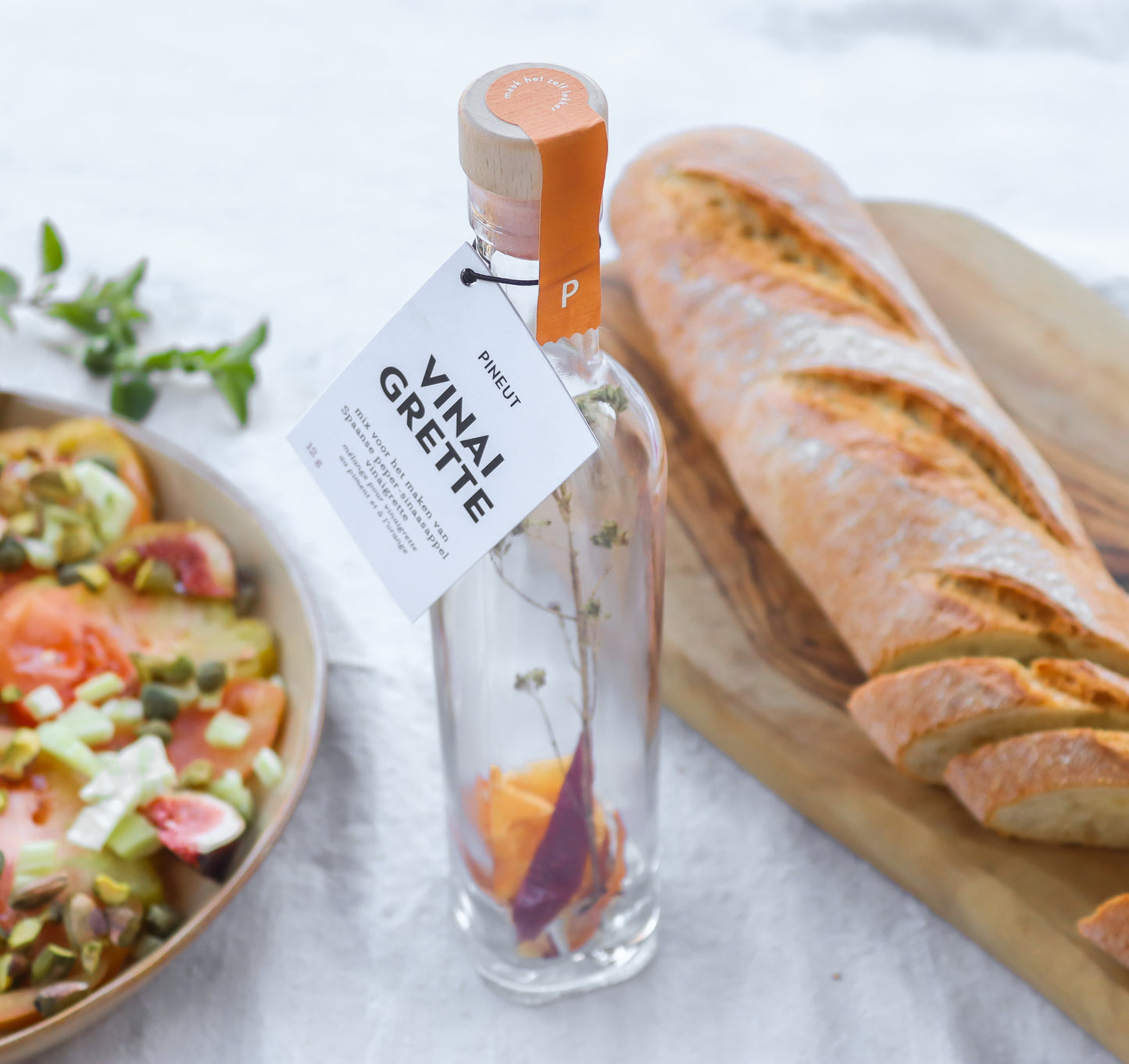 Préparation pour vinaigrette piment & orange | Bouteille cadeau | Recette maison relevée & ensoleillée