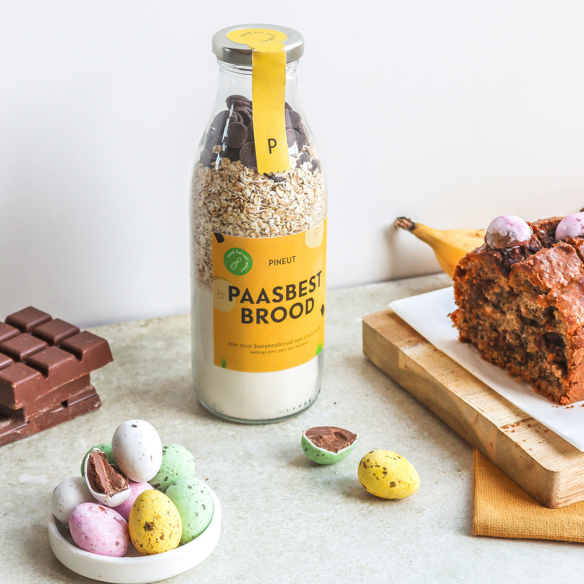 Gâteau | bouteille | banana bread chocolat - Le meilleur pain de Pâques