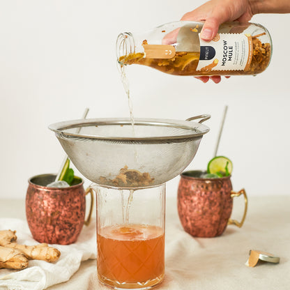 Préparation Moscow Mule | bouteille cocktail | Recette maison fraîche et épicée | Idée cadeau originale