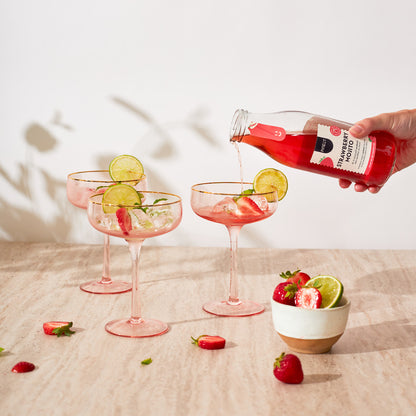 Préparation Strawberry Mojito BIO | Bouteille cocktail | Recette maison fruitée | Idée cadeau estivale