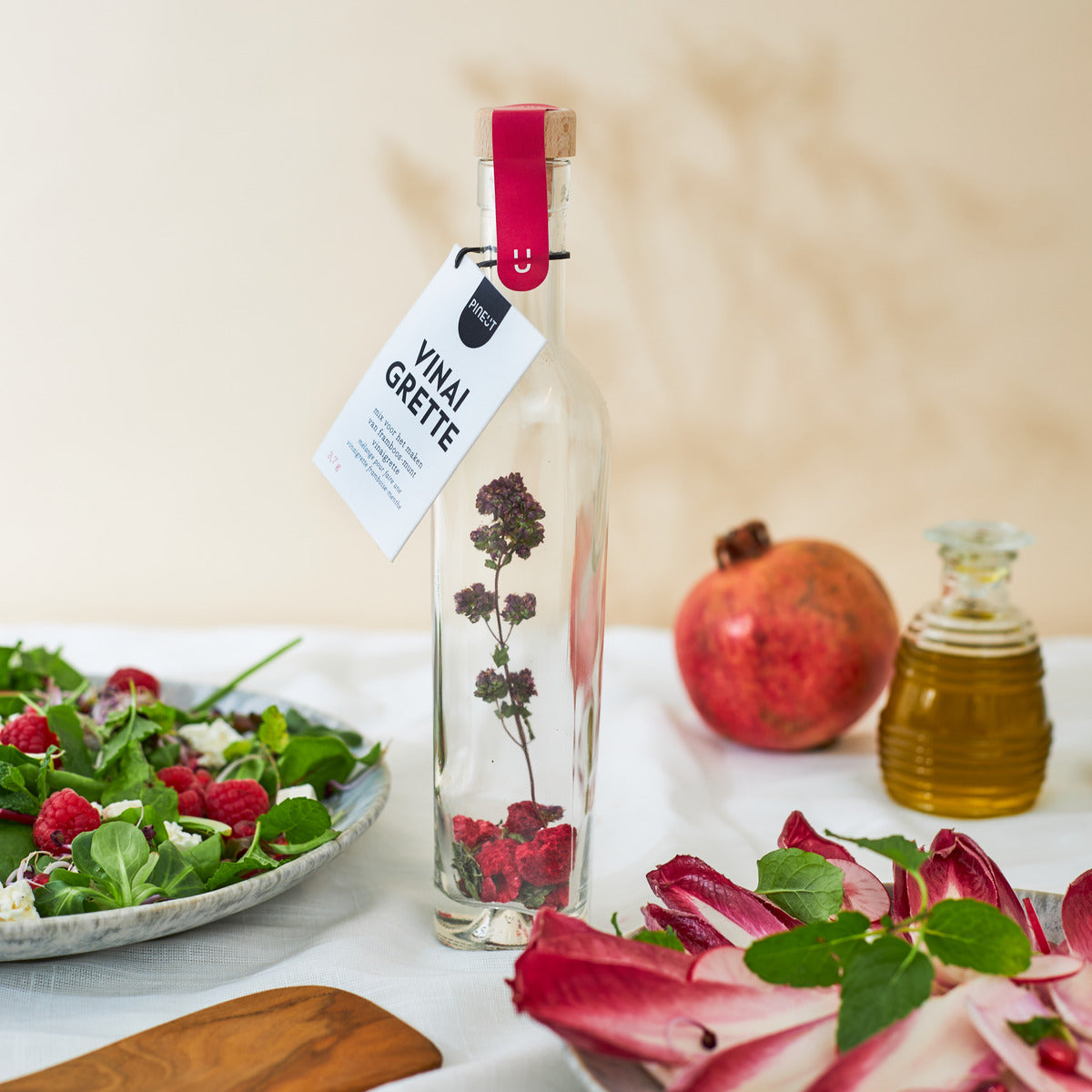 Vinaigrette | fles | Framboos, Granaatappel & Munt | Doos met 8 stuks