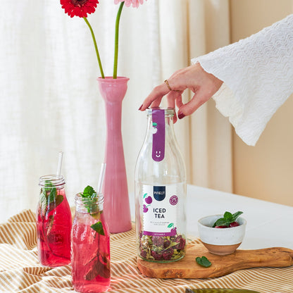 Préparation pour thé glacé | Cerise & verveine | Boisson estivale maison rafraîchissante | Pineut