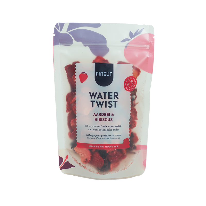 Watertwist Fraise & Hibiscus BIO | Recharge eau fruitée botanique | Sans sucre, 100 % naturel | Boisson rafraîchissante