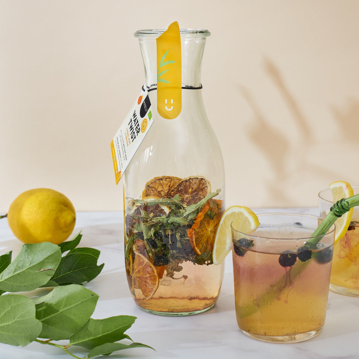 Watertwist | Citrus, Munt & Verveine | in karaf | BIO | Doos met 6 stuks
