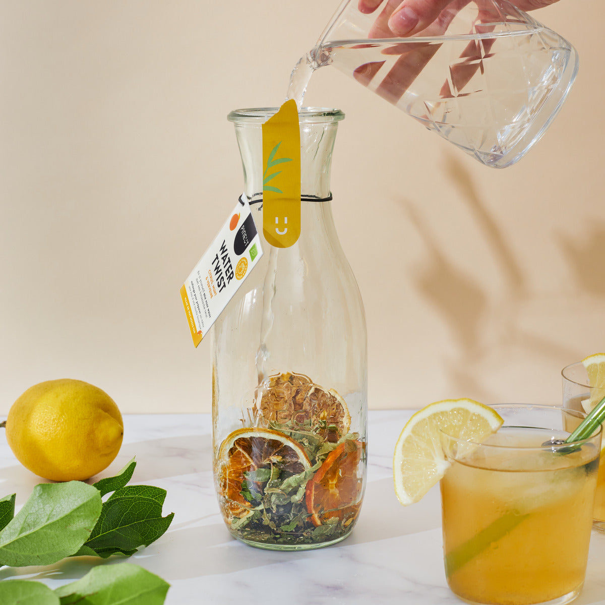 Watertwist | Citrus, Munt & Verveine | in karaf | BIO | Doos met 6 stuks