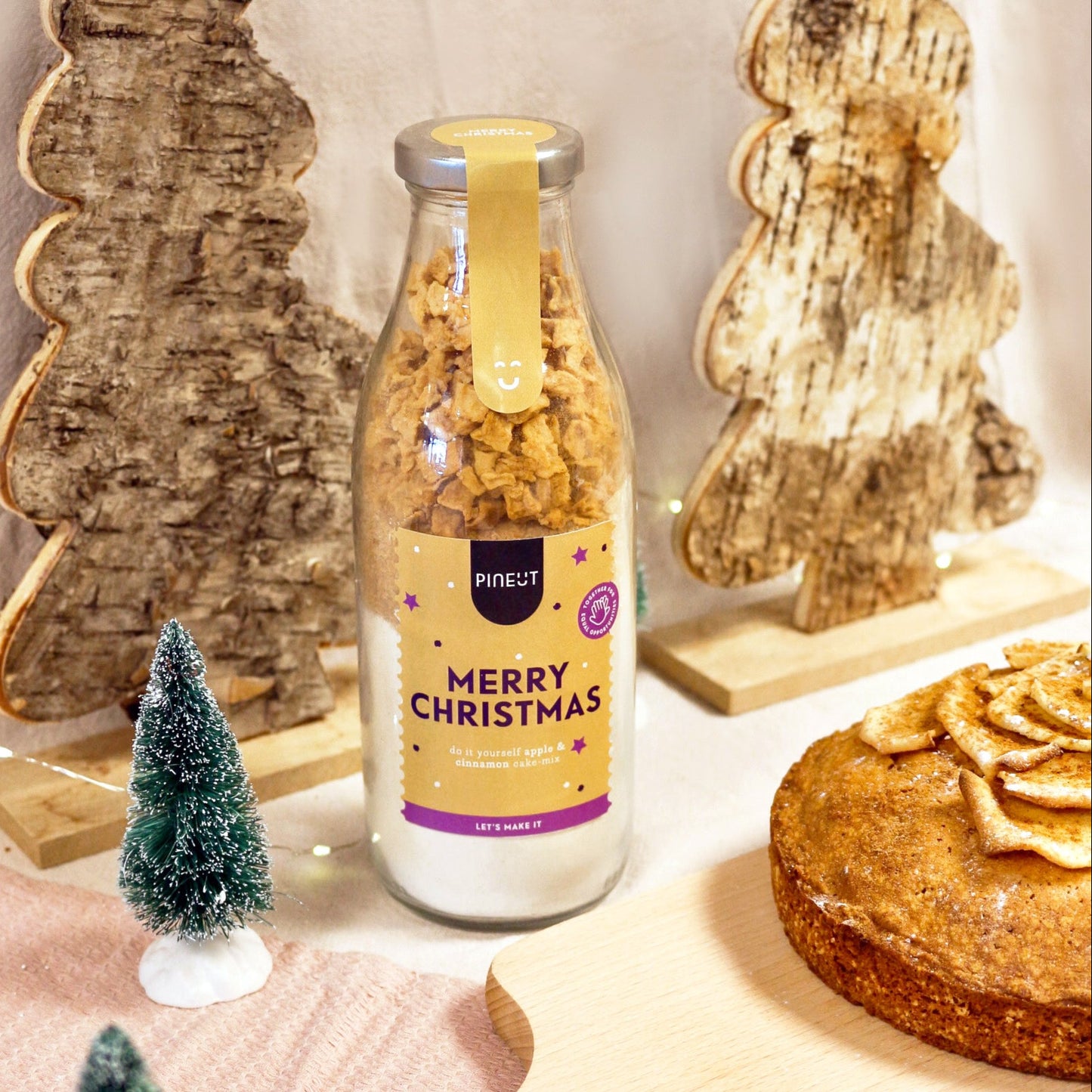 Cake | fles | Merry Christmas cake | Kerst | Doos met 8 stuks