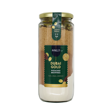 Préparation pour brownies Dubai Gold | Mix à gâteau maison | Chocolat noir, pistache & épices | Pineut