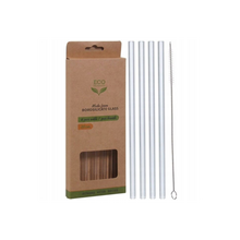 Pailles en verre avec brosse de nettoyage – Lot de 5 | Réutilisables et écologiques