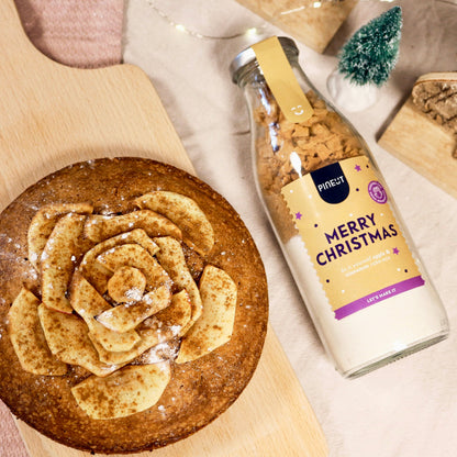 Préparation pour Cake de Noël pomme-cannelle | Bouteille cadeau | Dessert maison aux saveurs authentiques