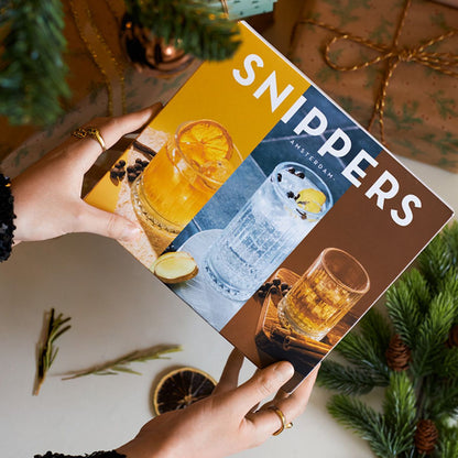 Coffret cadeau Snippers Botanicals | 3 arômes + 3 verres | Préparations pour whisky, gin & rhum épicés | Expérience sensorielle à offrir