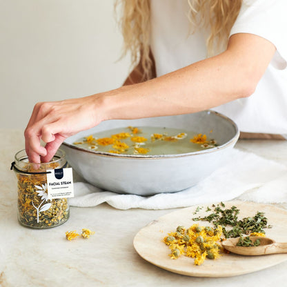 Coffret cadeau HomeSpa | Kit bien-être relaxant | Bain de pieds, thé de bain & vapeur faciale