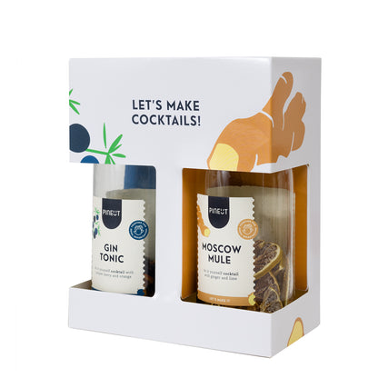 Coffret cocktail cadeau | Gin Tonic & Moscow Mule | Préparations maison faciles | Idée cadeau festive