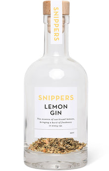 Snippers Botanicals Lemon Gin | Bouteille 350 ml | Préparation botanique pour gin citronné | Idée cadeau originale