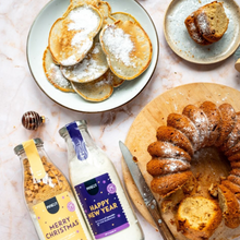 Préparation pour pancakes de Nouvel An | Bouteille cadeau | Petit-déjeuner festif & original