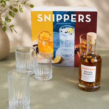 Coffret cadeau Snippers Botanicals | 3 arômes + 3 verres | Préparations pour whisky, gin & rhum épicés | Expérience sensorielle à offrir