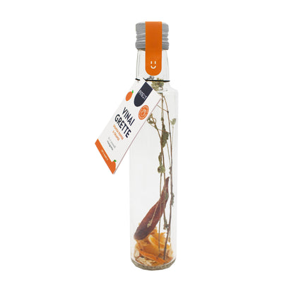 Préparation pour vinaigrette piment & orange | Bouteille cadeau | Recette maison relevée & ensoleillée