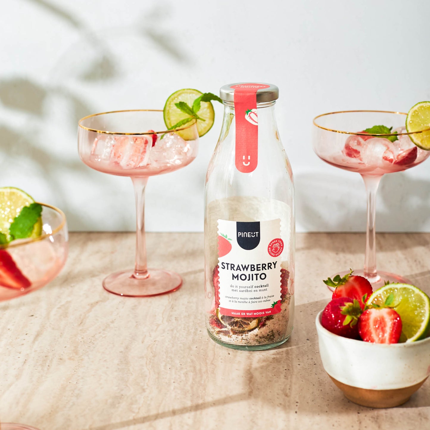 Coffret cocktails Pineut | Bases pour Gin Tonic, Mojito & Moscow Mule | Préparation sans alcool BIO