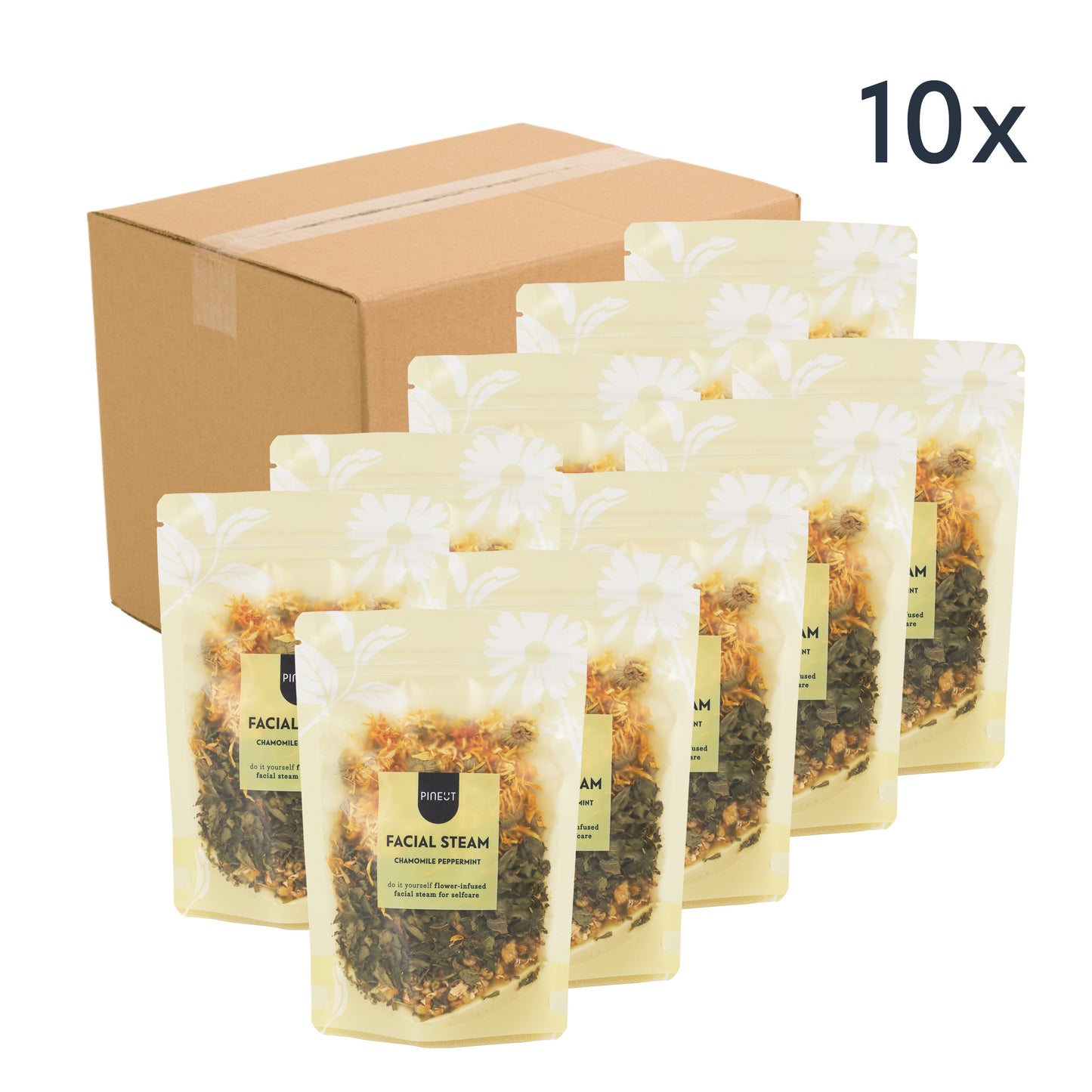 Bain de vapeur facial | Recharge | Camomille et menthe poivrée | Spa à domicile | Bien-être à domicile