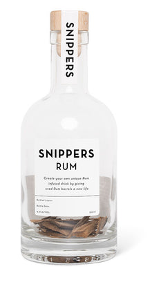 Coffret cadeau Rhum Snippers | Bouteille 350 ml avec copeaux de fût caribéen | Infusion maison | Cadeau passionnés de rhum