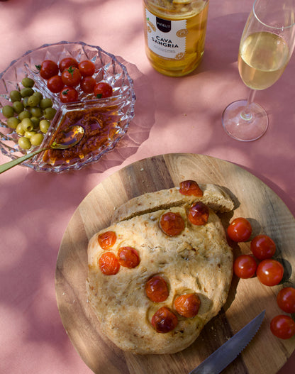 Focaccia | sac | Bruschetta aux tomates